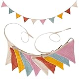 Kisvic Guirlande de fanions en tissu pour chambre d'enfant