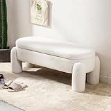 chairus Banc d'angle rembourré en fausse fourrure pour