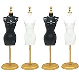 Amacoam Lot de 4 présentoirs pour mini mannequin, robe
