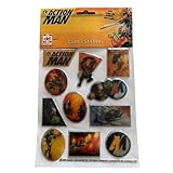 Action Man Autocollants gonflés vintage, orange/noir,
