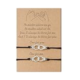 VU100 2 Pcs Menottes Charme Tissé Cordes D'amitié Bracelets