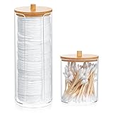 Fulushouxi Lot de 2 porte-cotons-tiges et tampons démaquillants,