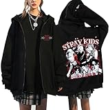 Flyself Hommes Femmes Kpop Y2K Zippé Sweat à Capuche