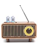 COLSUR Enceinte Bluetooth rétro vintage - Radio FM