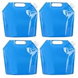 Lot de 4 bidons d'eau de 5 L, bidon à eau pliable pour