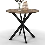 IDMarket - Table à Manger Ronde Alix 4 Personnes Pied