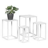 bremermann Lot de 4 supports de fleurs en métal - Colonne