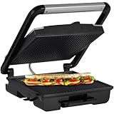 Appareil à paninis Princess noir brossé - Multifonction
