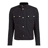 Belstaff Brooklands 2.0 Veste ciré de moto, Noir, S