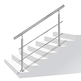 Aufun Rampe d'escalier en acier inoxydable, balustrade