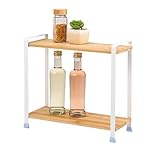 eluno Étagère à épices avec étagères en bambou et protection