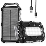 Chargeur solaire 26800 mAh, PD15W USB C, chargeur solaire