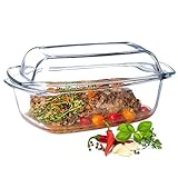KADAX Plat à gratin rectangulaire en verre résistant