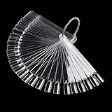 Lot de 50 bâtons d'échantillons d'ongles transparents