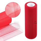 Decoraparty Rouleau de tulle rouge de 15 cm x 9 mètres,