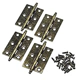 JJWNMLL Lot de 4 charnières de porte antiques, 63 mm