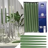 Gies Lot de 50 bougies coniques vertes/sauge - 2,35