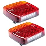 ETUKER 2x Feux Arrière de Remorque Led 12V 5Fonctions