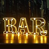 SUQ BAR Lettres Lumineuses à LED Lampe, Alphabet Lumineux