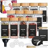 Happy Lemuro Lot de 12 pots à épices [12 x 120 ml]