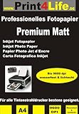 Lot de 50 feuilles de papier photo mat double face