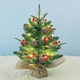 Sapin de Noël Artificiel 60 cm Mini Sapin de Noël avec