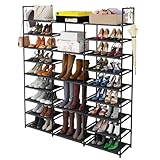 FINEW Étagère à chaussures, en métal, étroit, avec