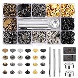 150 Boutons Pression en Métal,Boutons-Pression en Métal