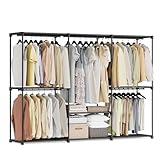 SONGMICS Armoire de Rangement, Penderie Pliable, Dressing,