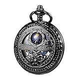 TREEWETO Montre à gousset mécanique pour homme - Motif