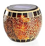 Esotec 102066 Lampe de table solaire en verre véritable,