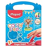 Maped Color'Peps 4 Pots de Peinture Doigt pour Bébé