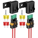 Gebildet Lot de 2 porte-fusibles en ligne, étanches