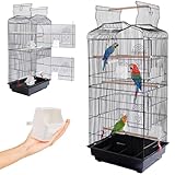 BAKAJI Cage volière pour oiseaux, perroquets inséparables,