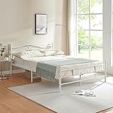 Lit Double Cadre de Lit Double en Métal Acier Revêtu