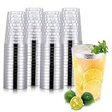 Hejo 60 PCS Verres en Plastique Bordés d' Argenté,