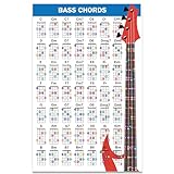 QMG Poster d'accords de guitare basse (27,9 x 43,2