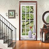 ADYNL Sticker Porte 3D Trompe L'Oeil avec Rebord De