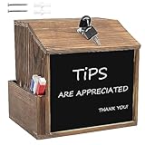 Boîte à Suggestions Box en Bois Brun, Boîte à Donation