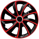 4 enjoliveurs NRM -STIG- Rouge, 17"