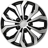 SYNCHRO Enjoliveurs Denver Silver/Black 17 Pouces -