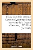 Biographie de la baronne Daumesnil, surintendante honoraire