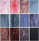 CHICSHIS Lot de 10 feuilles de vitrail opaques vives