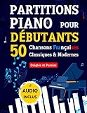 PARTITIONS PIANO pour Débutants - 50 Chansons Françaises