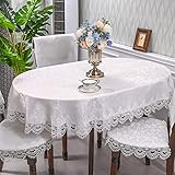 Yizunnu Nappe ovale brodée vintage en dentelle florale