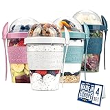 CRYSTALIA Réutilisables Bol Muesli a Emporter Lot de