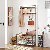 ACAZA Meuble d’Entrée Porte-Manteau 3-en-1 – Vestiaire