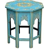 Casa Moro Table d'appoint orientale Saada Bleu M Hauteur