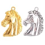 Hohopeti Collier Pendentif Cheval Vintage En Alliage