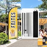 QSUM Frites Plume Drapeau 8FT Avec Kit Poteau, Piquet